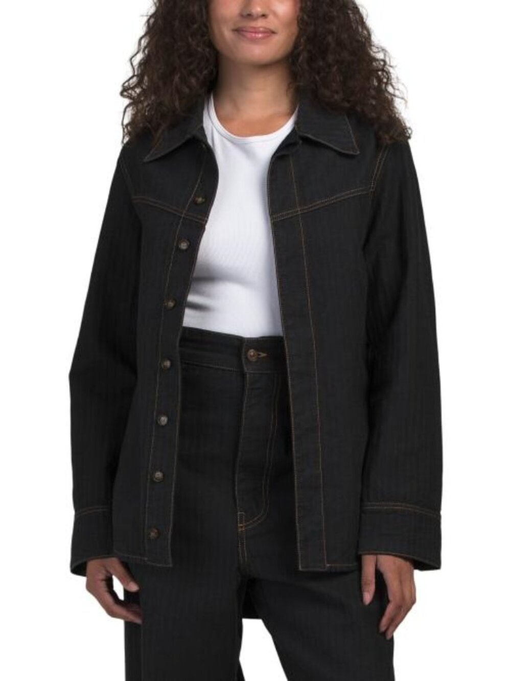 VICTORIA BECKHAM Denim Shirt With Front Yoke Detail